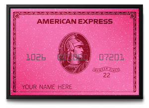 Diamond Dusted Custom American Express Hot Pink Card