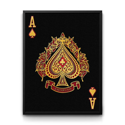Ace of Spades framed canvas art by The BLK Gallery