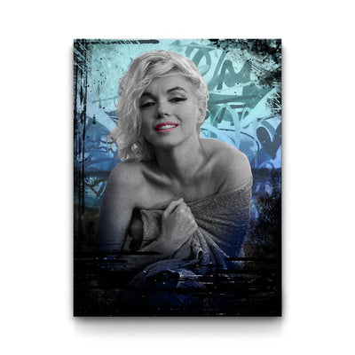 Blue Marilyn framed canvas art by The BLK Gallery