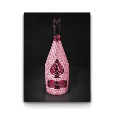 Diamond Ace of Spades Rosé framed canvas art by The BLK Gallery