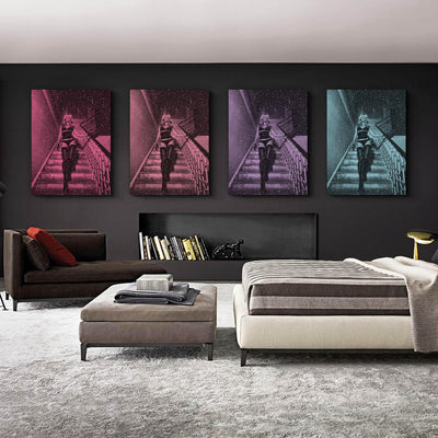 Kate Moss - Set framed canvas art by The BLK Gallery