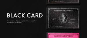 Black Amex diamond dusted custom canvas wall art