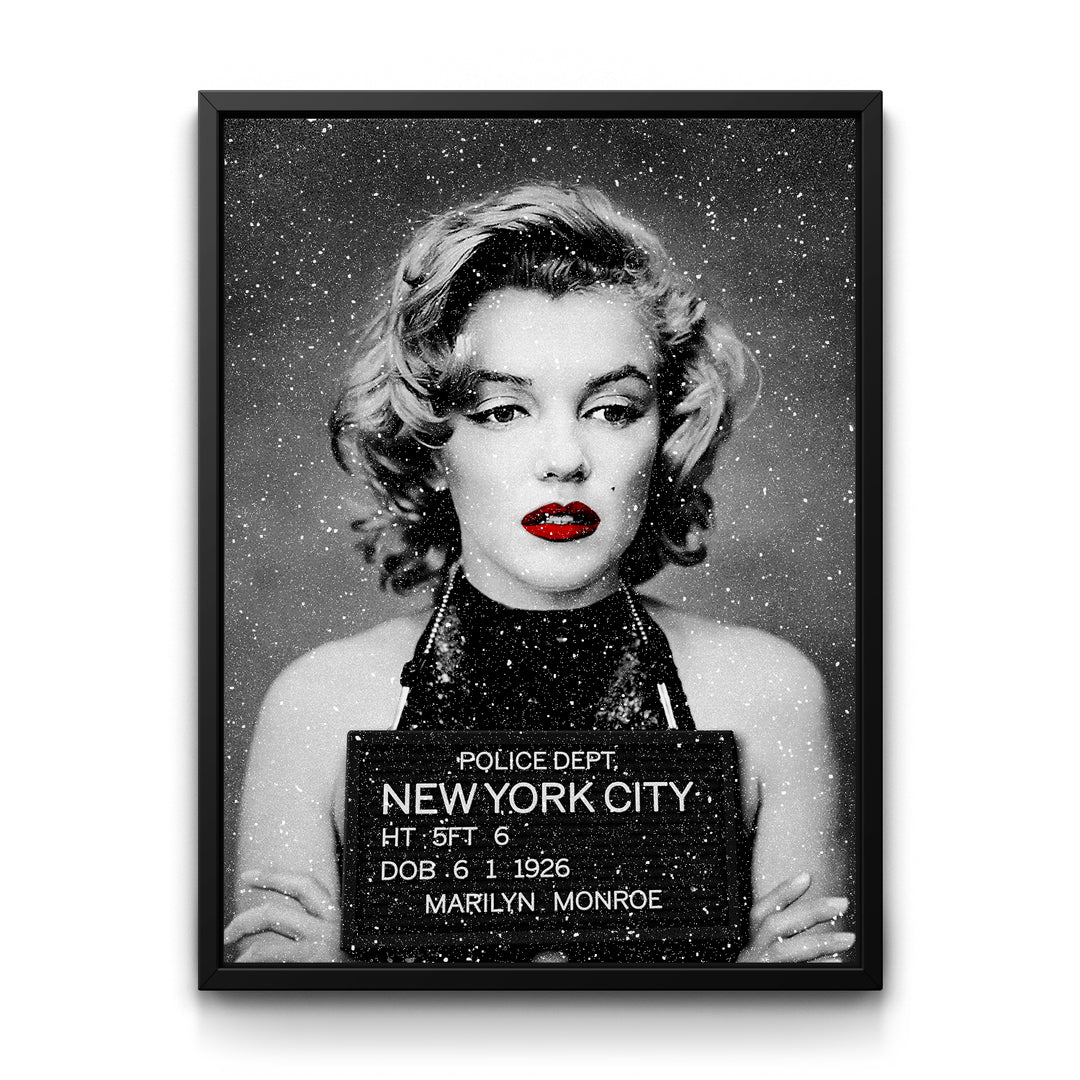 Marilyn Monroe Mugshot - The BLK Gallery - Canvas Artwork Prints - Home Decor Inspiration - Wall Art - Canvas Prints