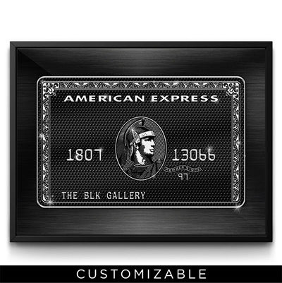 Diamond Amex Black Card - The BLK Gallery - Canvas Artwork Prints - Home Decor Inspiration - Wall Art - Canvas Prints