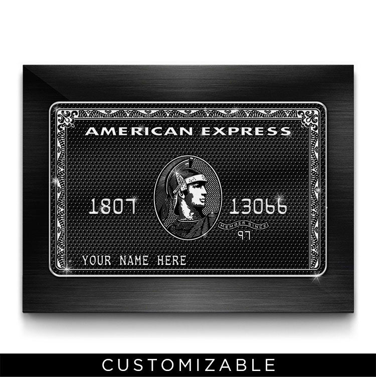 Diamond Amex Black Card - The BLK Gallery - Canvas Artwork Prints - Home Decor Inspiration - Wall Art - Canvas Prints