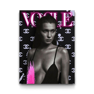 Bella Hadid for Vogue framed canvas art by The BLK Gallery