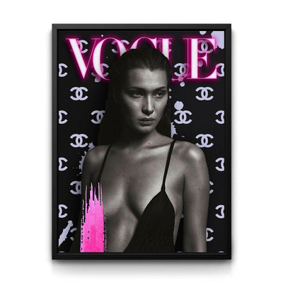 Bella Hadid for Vogue framed canvas art by The BLK Gallery