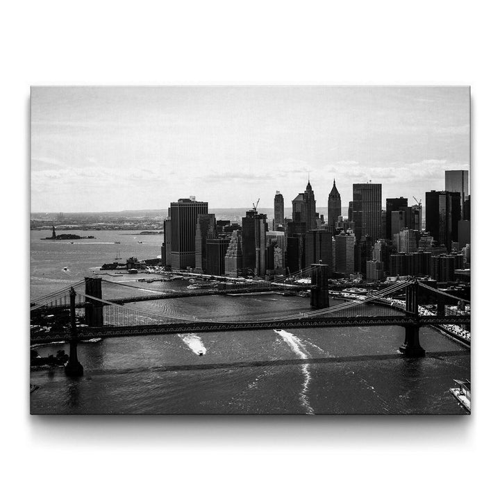 Black &amp; White Bridges framed canvas art by The BLK Gallery