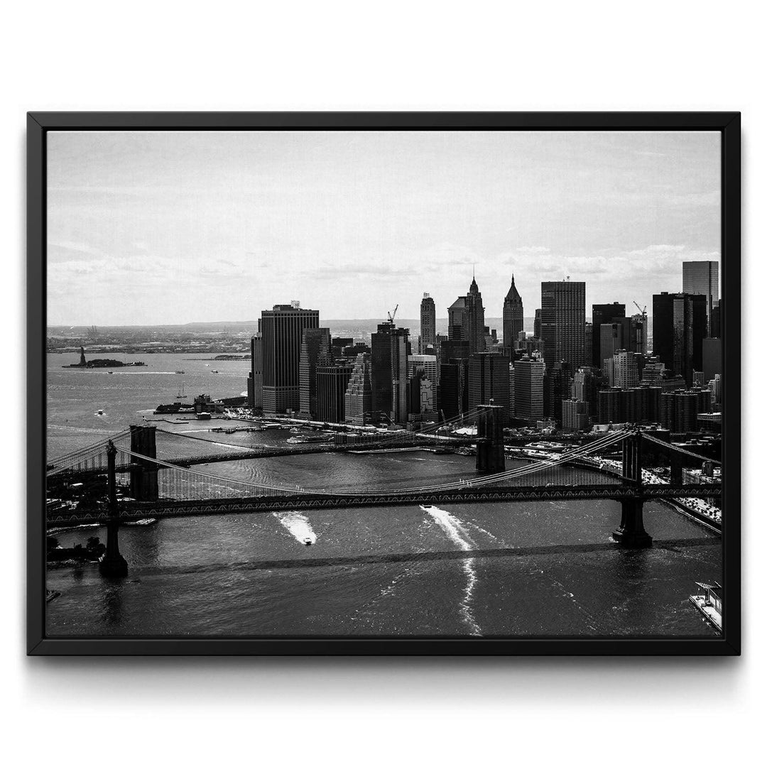 Black &amp; White Bridges framed canvas art by The BLK Gallery