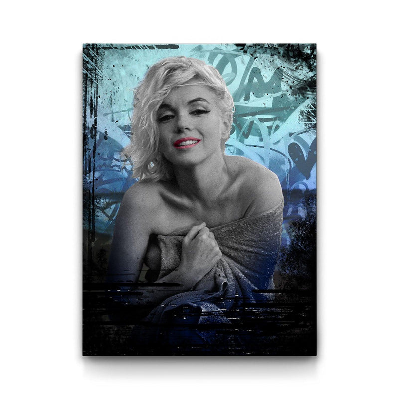 Blue Marilyn framed canvas art by The BLK Gallery