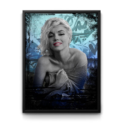 Blue Marilyn framed canvas art by The BLK Gallery