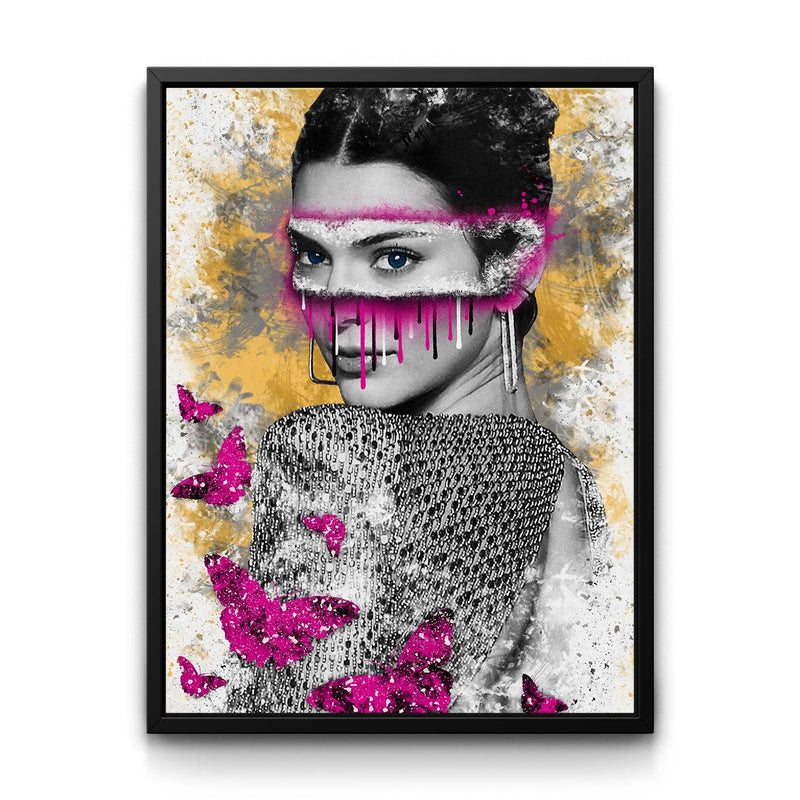 Butterfly Kisses framed canvas art by The BLK Gallery