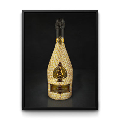 Diamond Ace of Spades Brut framed canvas art by The BLK Gallery