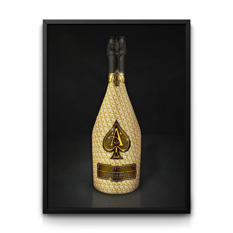 Diamond Ace of Spades Brut framed canvas art by The BLK Gallery