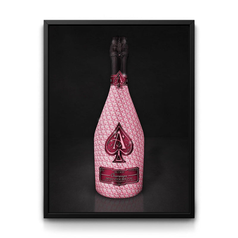 Ace of Spades Rose Champagne Art Print