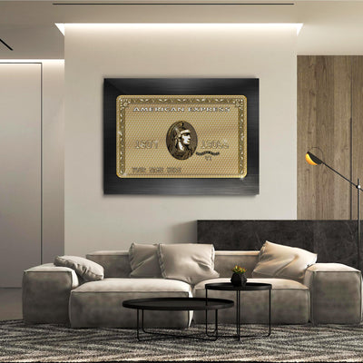 Diamond Amex Gold Card framed canvas art by The BLK Gallery