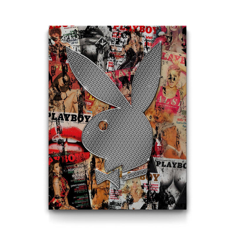 Diamond Bunnies framed canvas art by The BLK Gallery