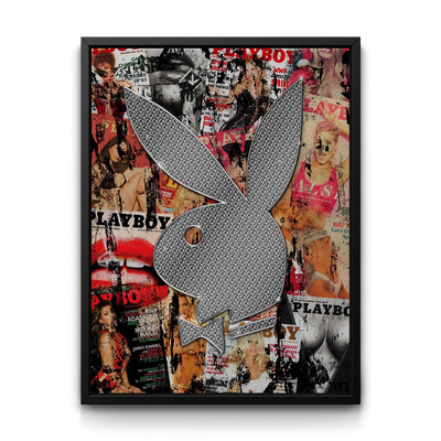 Diamond Bunnies framed canvas art by The BLK Gallery