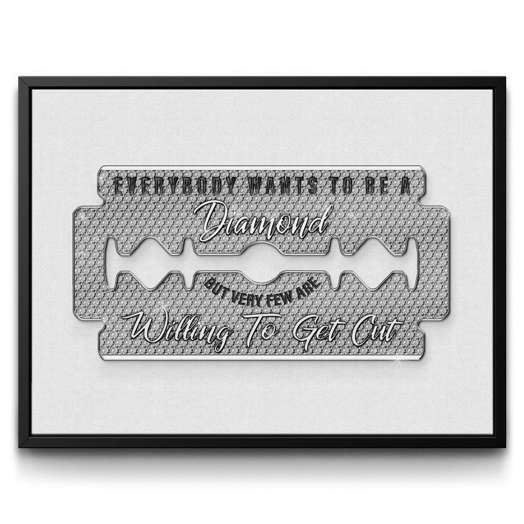 Diamonds Cut framed canvas art by The BLK Gallery
