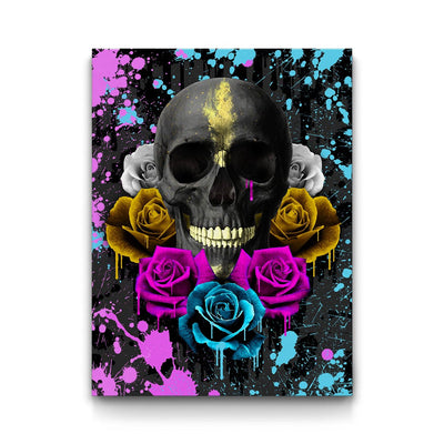 Dripping Skull framed canvas art by The BLK Gallery