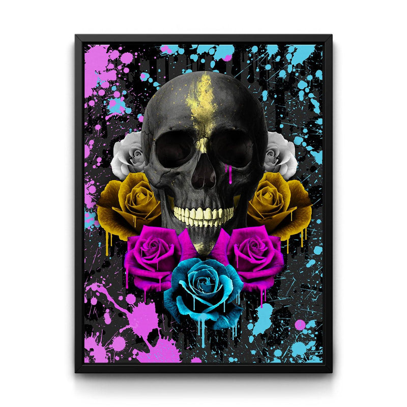 Dripping Skull framed canvas art by The BLK Gallery