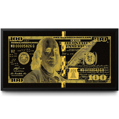 Gold Benny v2 framed canvas art by The BLK Gallery