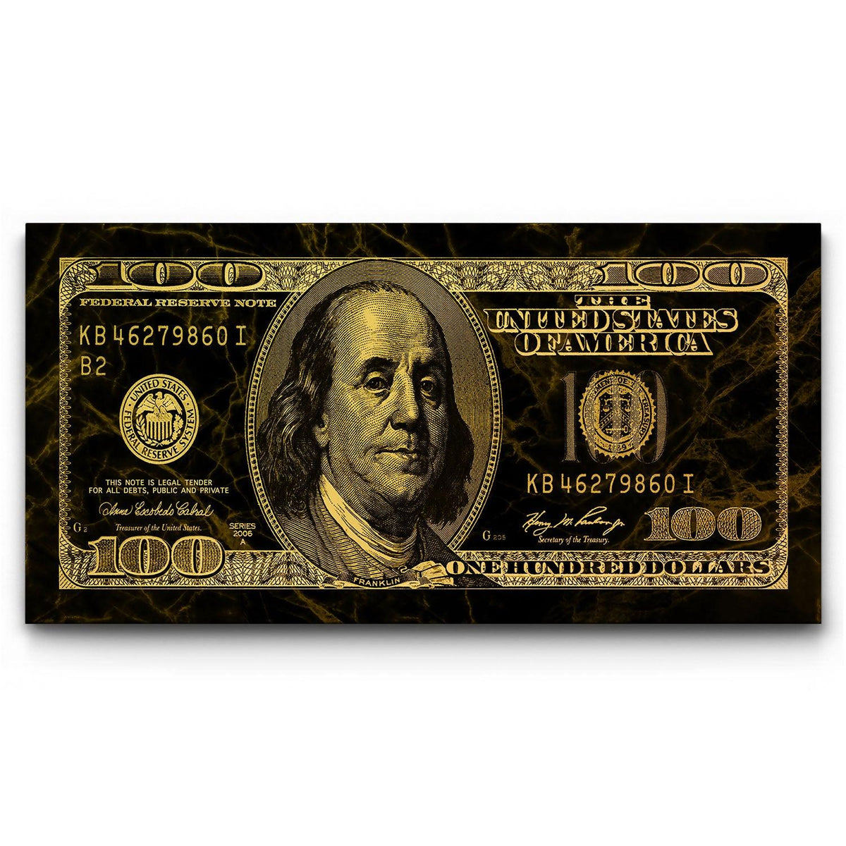 Gold Marble Benny OG framed canvas art by The BLK Gallery