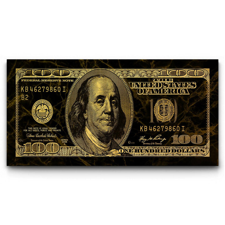 Gold Marble Benny OG framed canvas art by The BLK Gallery