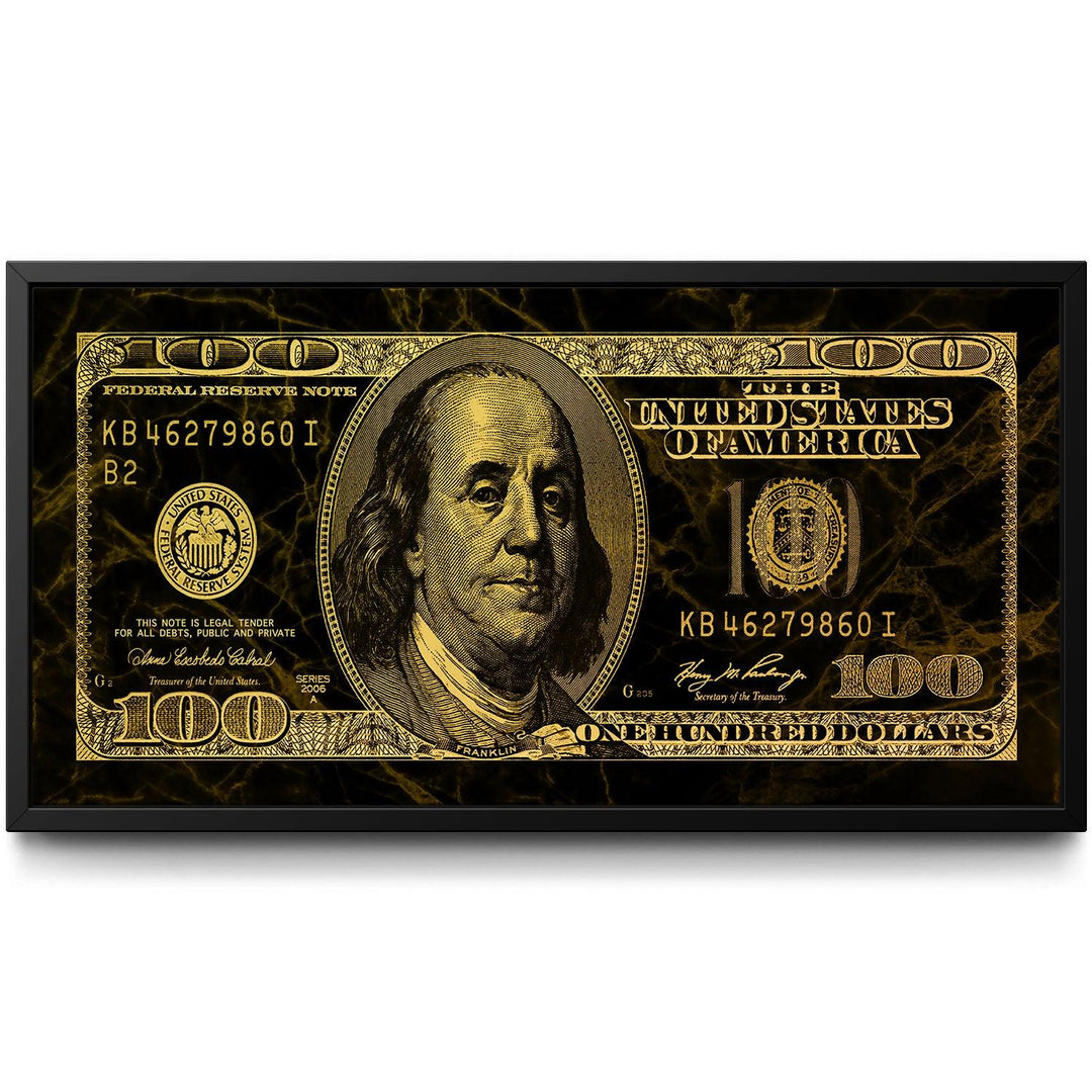 Gold Marble Benny OG framed canvas art by The BLK Gallery