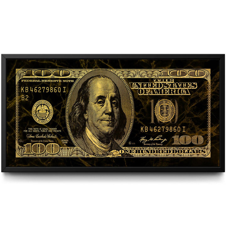 Gold Marble Benny OG framed canvas art by The BLK Gallery