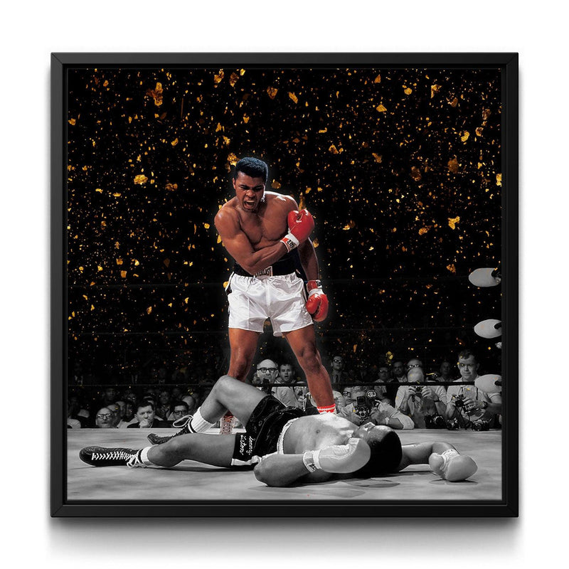 Golden Knockout framed canvas art by The BLK Gallery