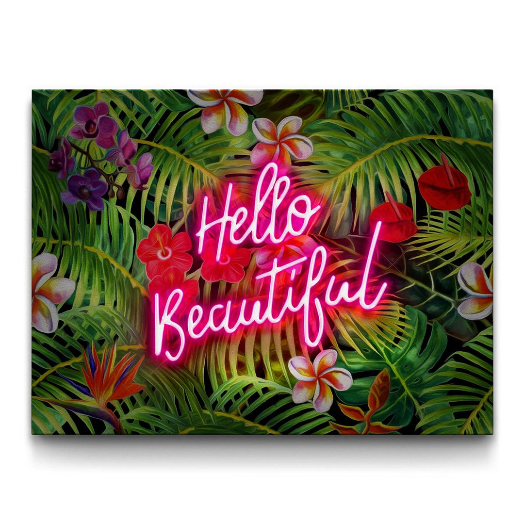 Hello Beautiful framed canvas art by The BLK Gallery