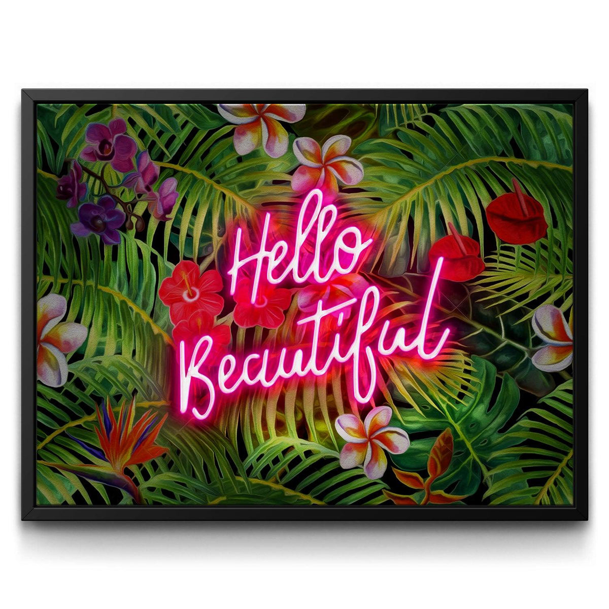 Hello Beautiful framed canvas art by The BLK Gallery