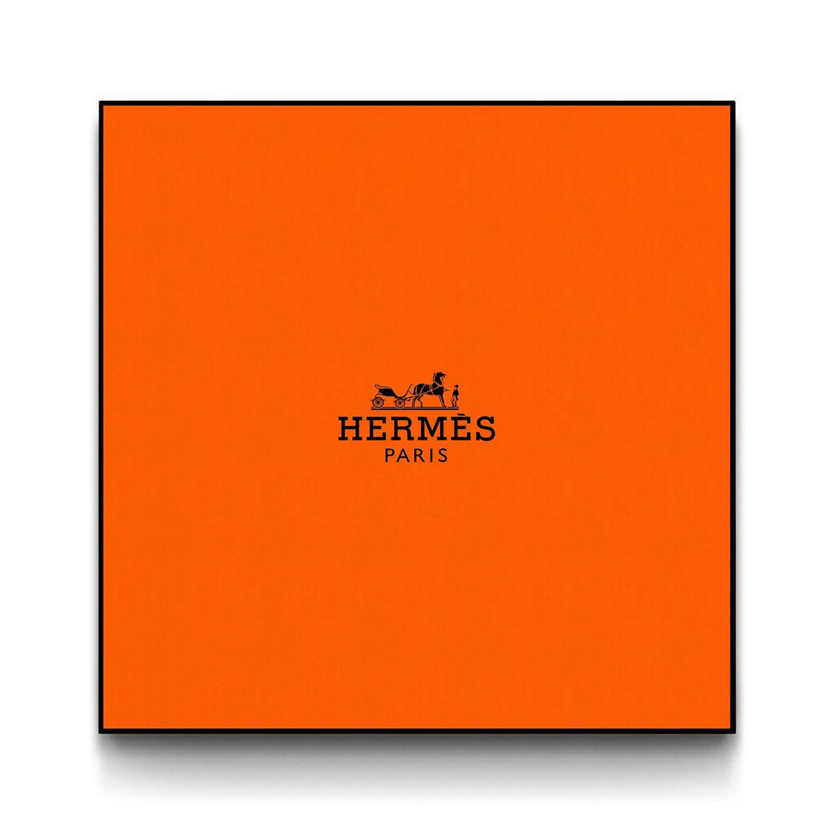 Hermès Box Art - Black framed canvas art by The BLK Gallery
