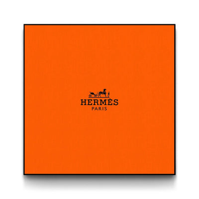 Hermès Box Art - Black framed canvas art by The BLK Gallery