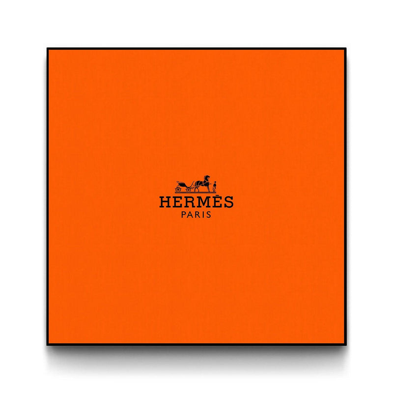 Hermès Box Art - Black framed canvas art by The BLK Gallery