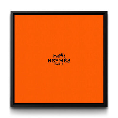 Hermès Box Art - Black framed canvas art by The BLK Gallery