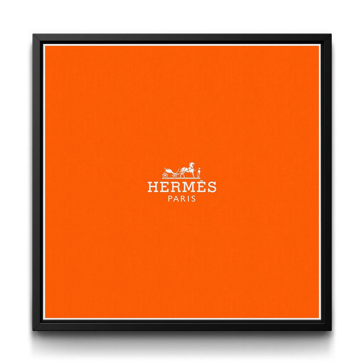 Hermès Box Art - White framed canvas art by The BLK Gallery