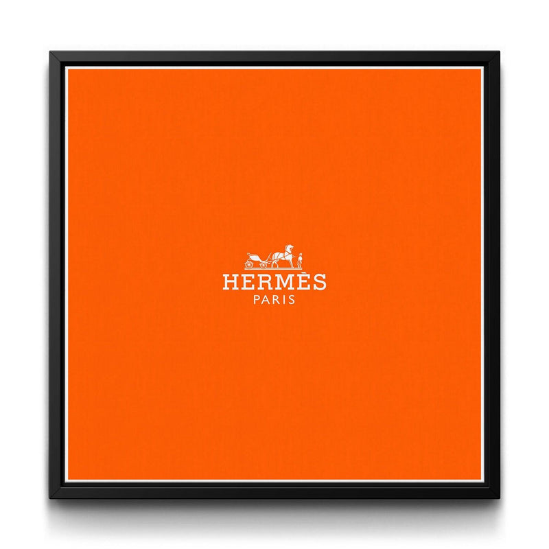 Hermès Box Art - White framed canvas art by The BLK Gallery
