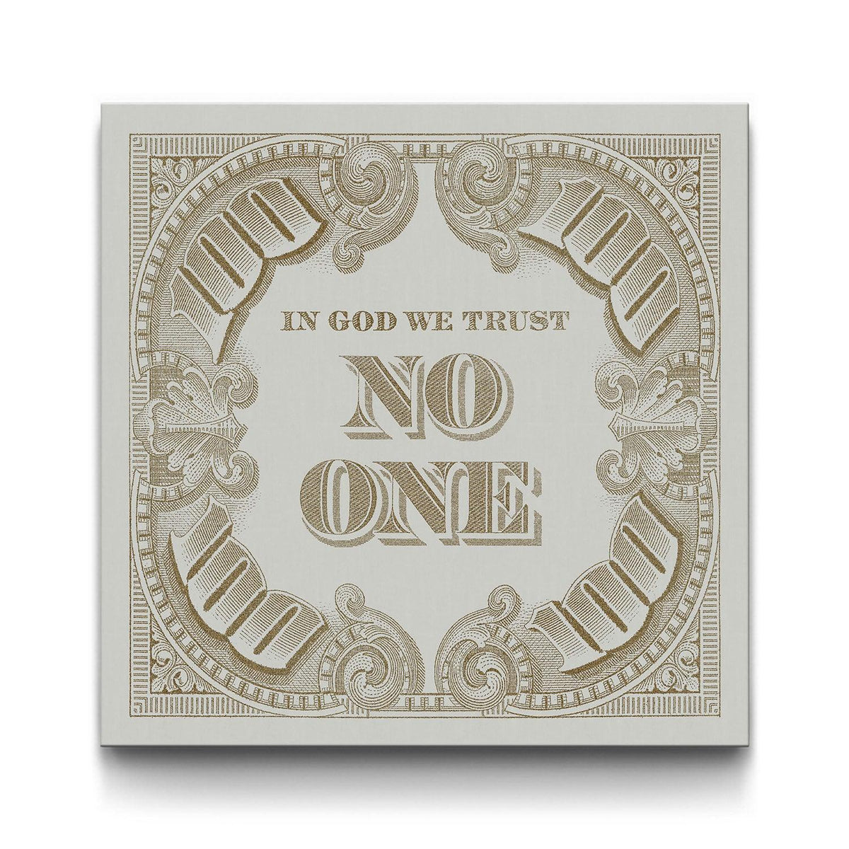 I.G.W.T.N.O. - Beige framed canvas art by The BLK Gallery