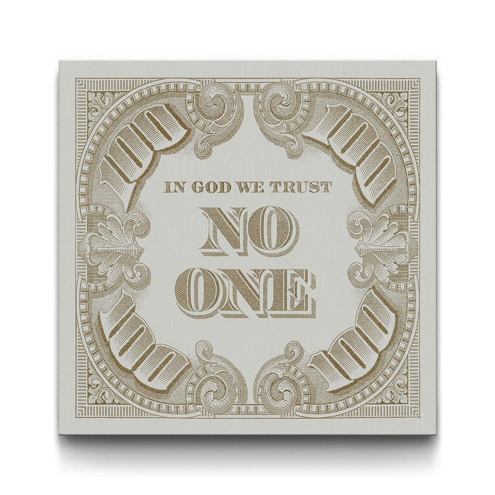 I.G.W.T.N.O. - Beige framed canvas art by The BLK Gallery
