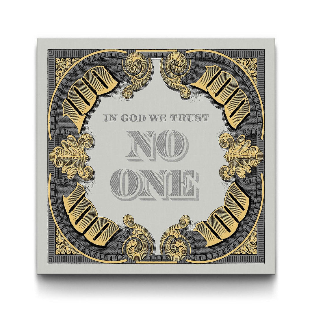 I.G.W.T.N.O. - Grey &amp; Gold framed canvas art by The BLK Gallery