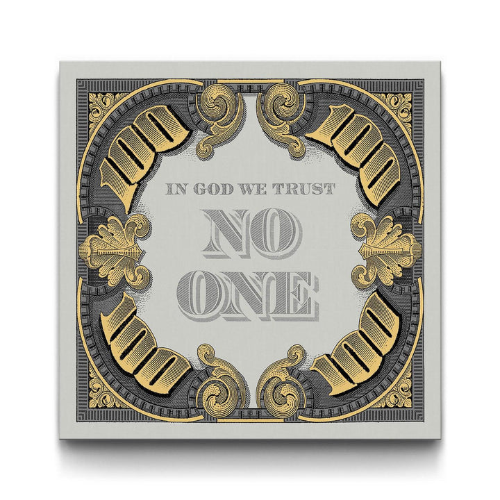 I.G.W.T.N.O. - Grey &amp; Gold framed canvas art by The BLK Gallery