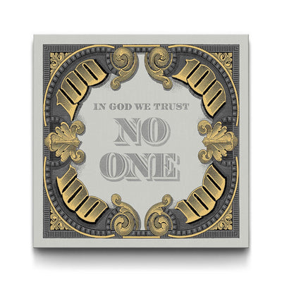 I.G.W.T.N.O. - Grey & Gold framed canvas art by The BLK Gallery