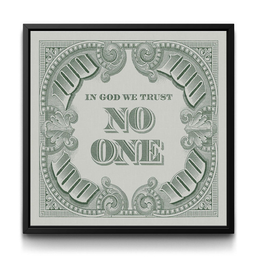 I.G.W.T.N.O. - Money Green framed canvas art by The BLK Gallery