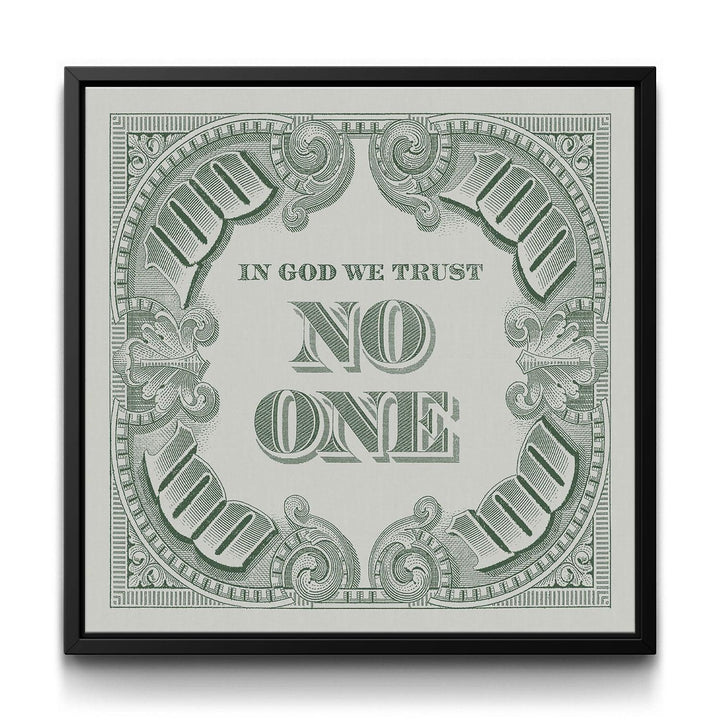 I.G.W.T.N.O. - Money Green framed canvas art by The BLK Gallery