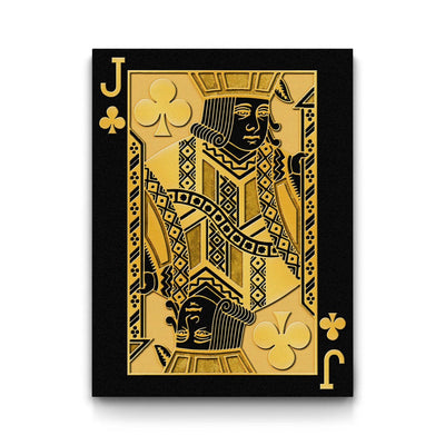 Jack of Clubs framed canvas art by The BLK Gallery