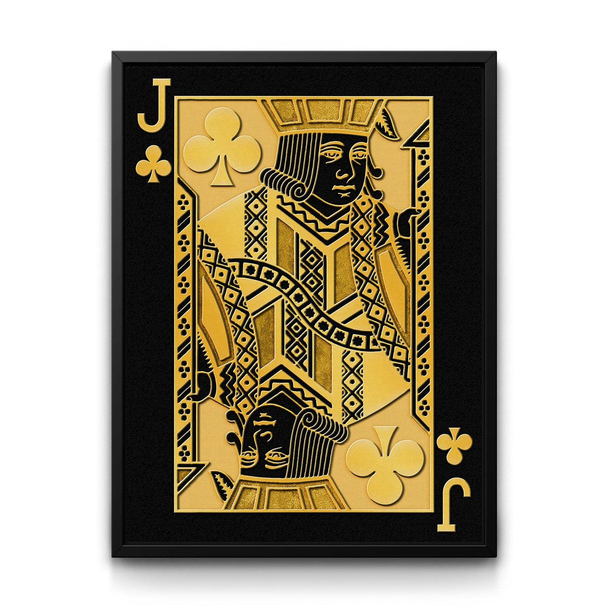 Jack of Clubs framed canvas art by The BLK Gallery