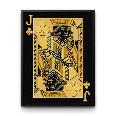 Jack of Clubs framed canvas art by The BLK Gallery