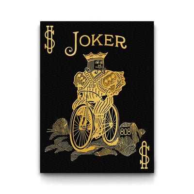 Joker framed canvas art by The BLK Gallery